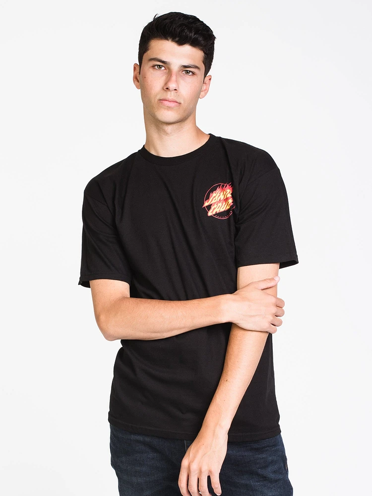 MENS FLAME HAND SHORT SLEEVE T - BLACK CLEARANCE