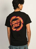 SANTA CRUZ FLAME RINGED DOT T-SHIRT