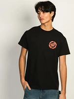 SANTA CRUZ FLAME RINGED DOT T-SHIRT