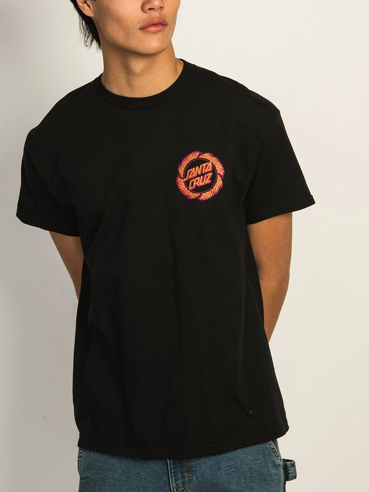 SANTA CRUZ FLAME RINGED DOT T-SHIRT