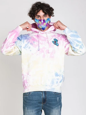 PULL-OVER À CAPUCHE TIE DYE AVEC MAIN CRIARDE POUR HOMME