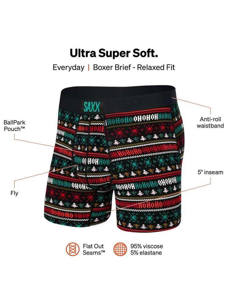 SAXX ULTRA BOXER BRIEF HOLIDAY SWEATER