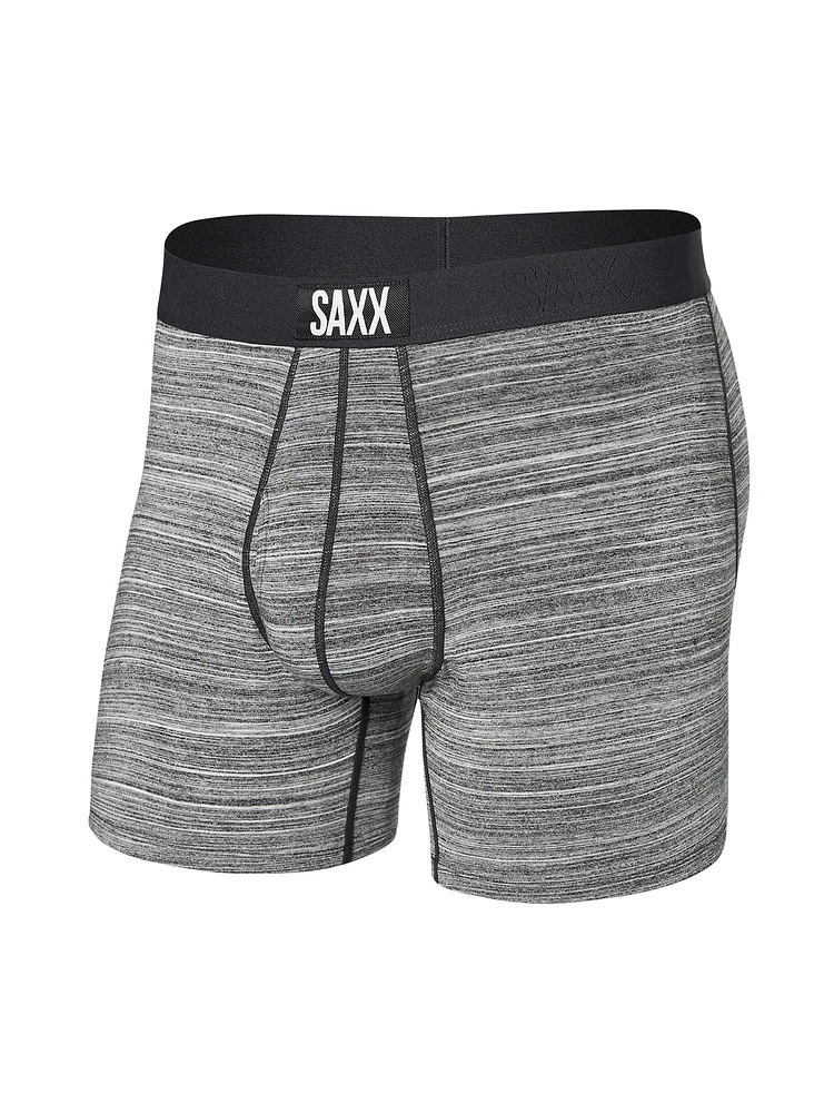 SAXX ULTRA BOXER BRIEF SPACE DYED HEATHER GREY