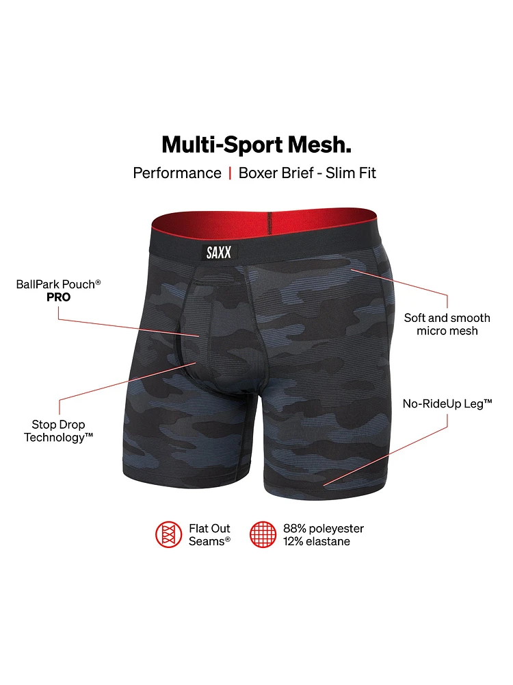 BOXER SAXX MULTI SPORT MESH - REMOTE CAMO