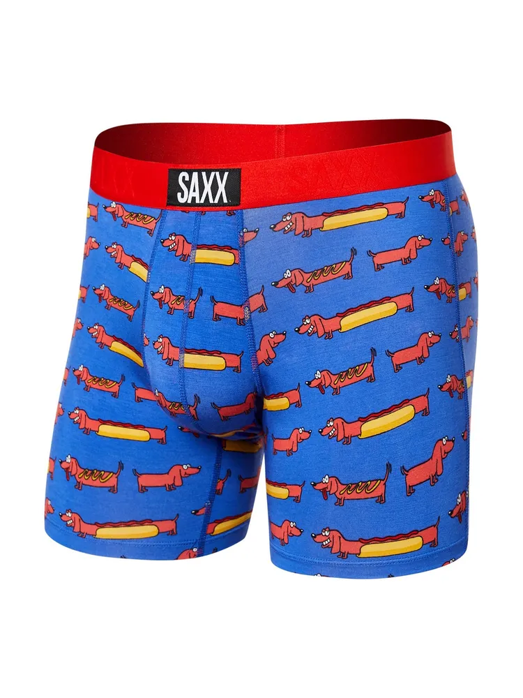 SAXX VIBE BOXER BRIEF- WEINER DOG BLEU