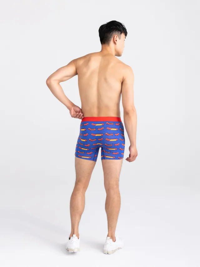 Boathouse SAXX VIBE BOXER BRIEF- WEINER DOG BLEU