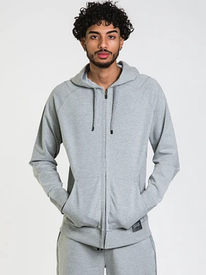 SAXX DOWNTIME FULLZIP HOODIE- GREY/GRIS - CLEARANCE