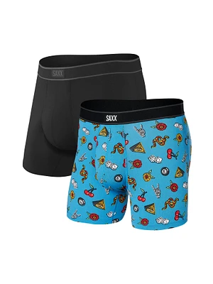 SAXX DAYTRIPPER BOXER BRIEF 2 PACK - INDELIBLE