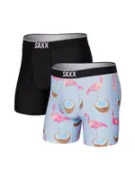 SAXX VOLT BOXER BRIEF 2 PACK - FLAMINGO DREAM CLEARANCE