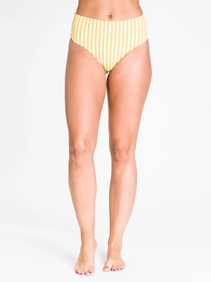 GOLDEN GIRL MIDI BIKINI BOTTOM - WHT/GLD CLEARANCE