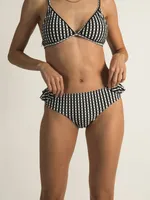 SKINNY DIP VICHY MID RISE RUFFLE BOTTOM