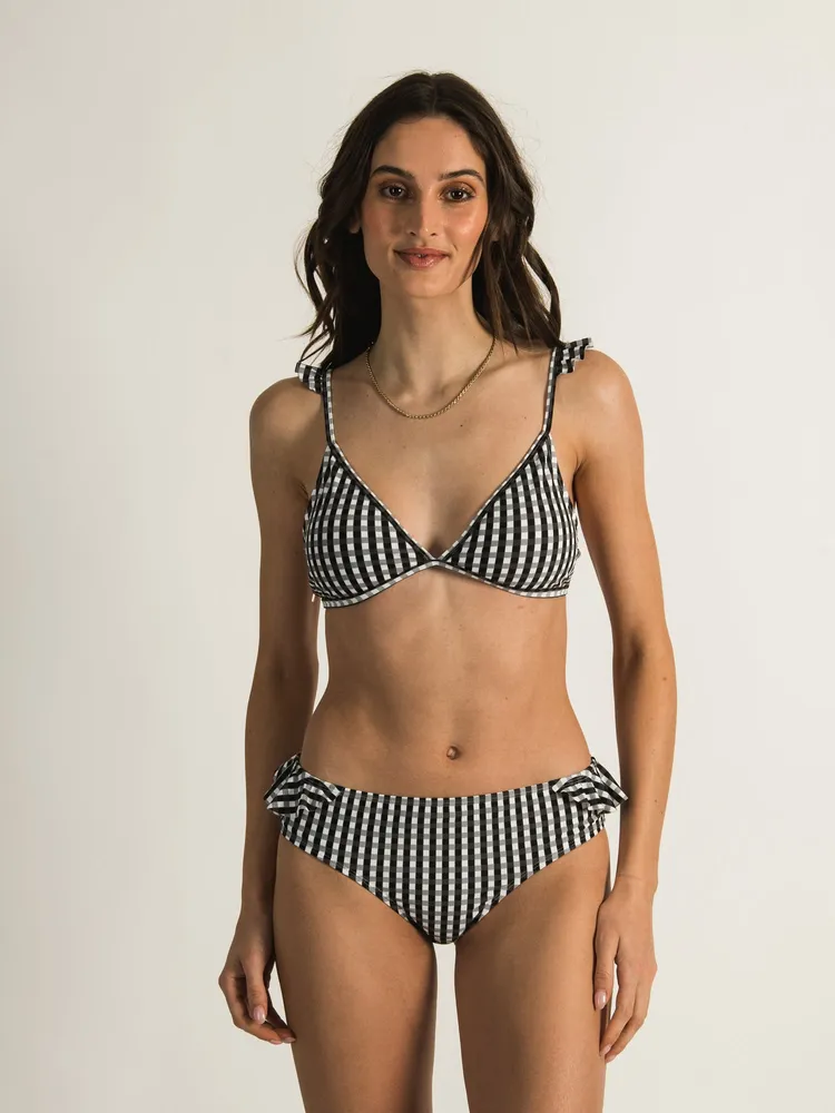 SKINNY DIP VICHY MID RISE RUFFLE BOTTOM - CLEARANCE