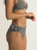 SKINNY DIP VICHY MID RISE RUFFLE BOTTOM