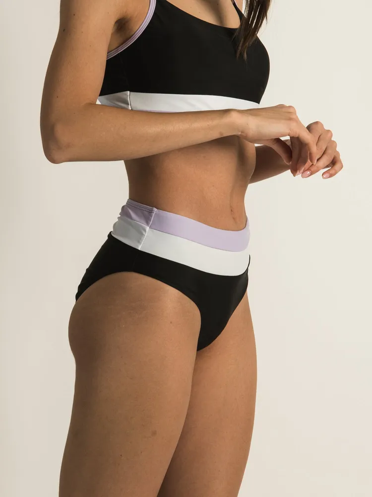 SKINNY DIP HIGH WAIST COLOUR BLOCK BOTTOM - CLEARANCE