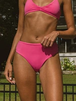 SKINNY DIP ADDI HIGH WAIST BOTTOM - HOT PINK