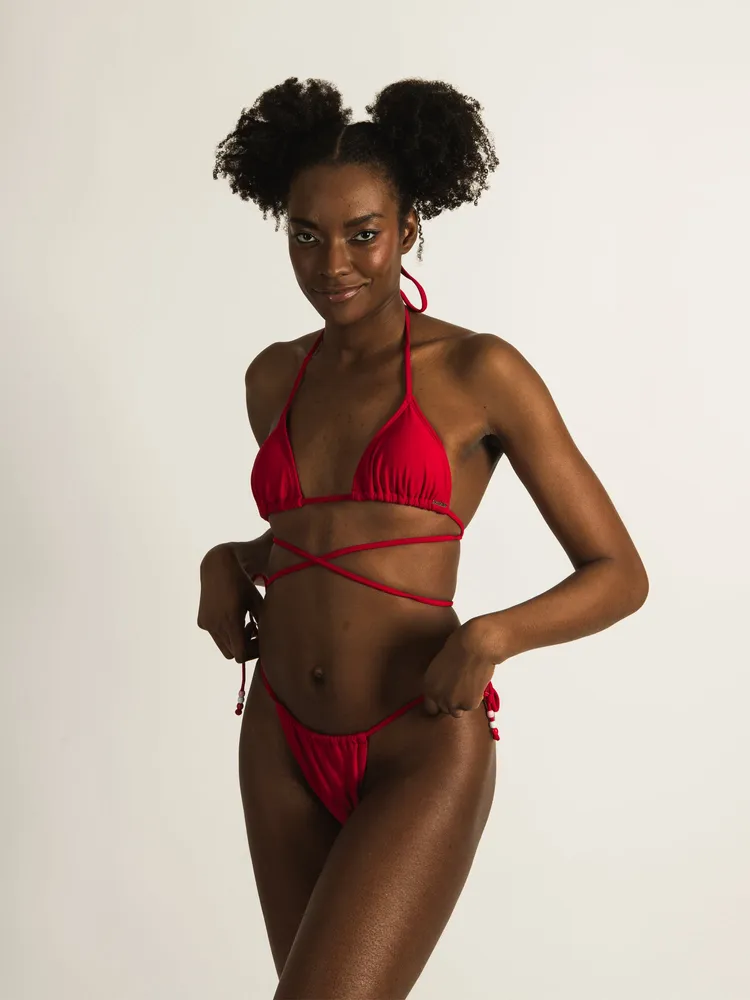 SKINNY DIP BERRY CRUSH CROSS STRING TRI TOP