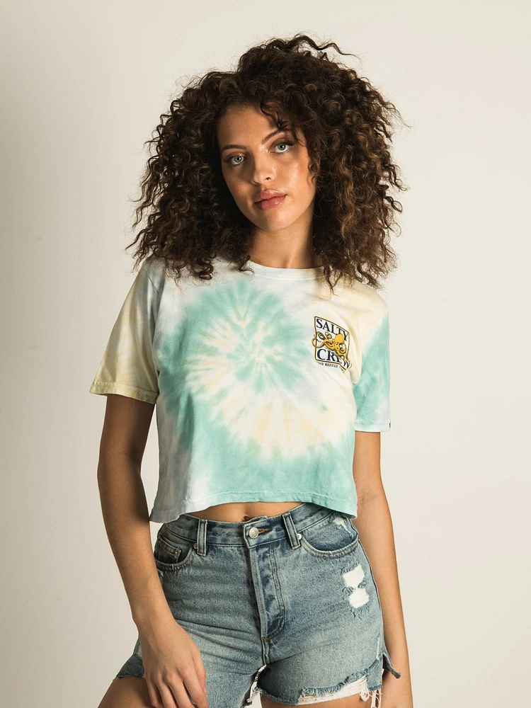 SALTY CREW INK SLINGER CROP BOYFRIEND T-SHIRT