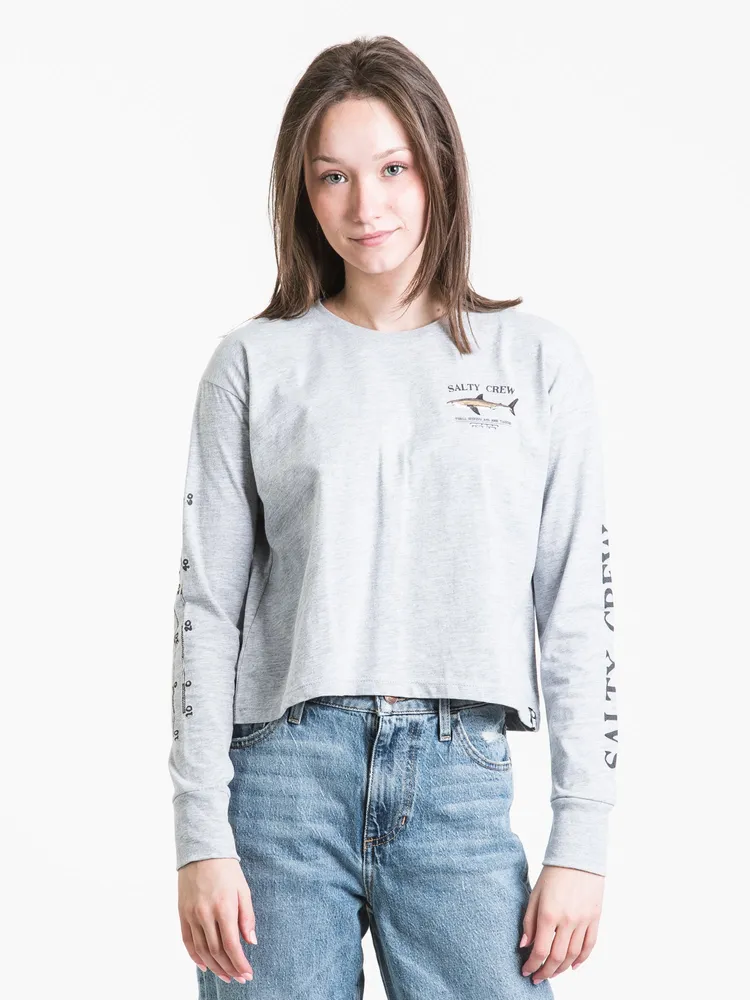 SALTY CREW BRUCE LONG SLEEVE CROP TEE - CLEARANCE