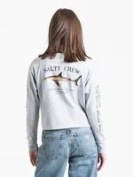 SALTY CREW BRUCE LONG SLEEVE CROP TEE - CLEARANCE