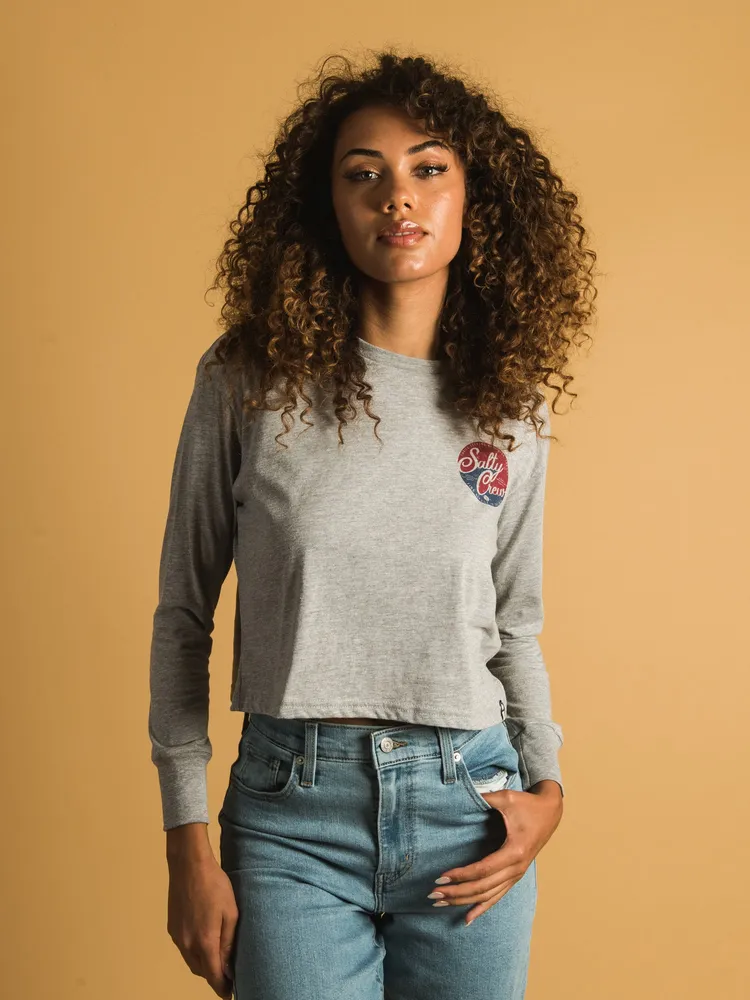 SALTY CREW CLUB CROP LONG SLEEVE TEE - CLEARANCE