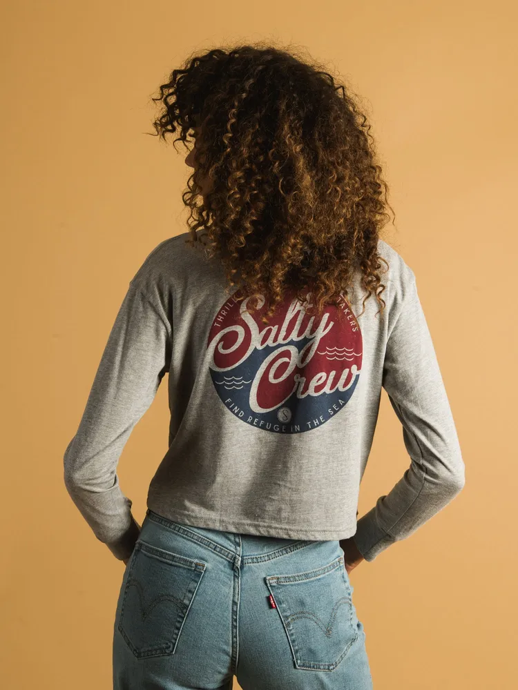 SALTY CREW CLUB CROP LONG SLEEVE TEE - CLEARANCE