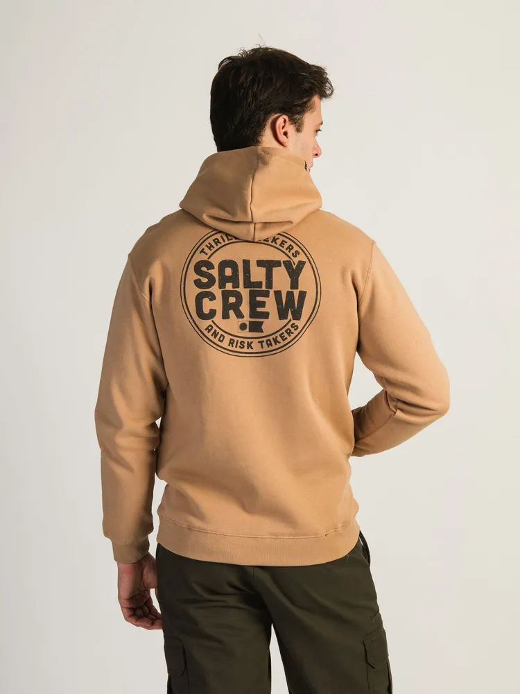 SALTY CREW DISTRESSED PULL OVER HOODIE