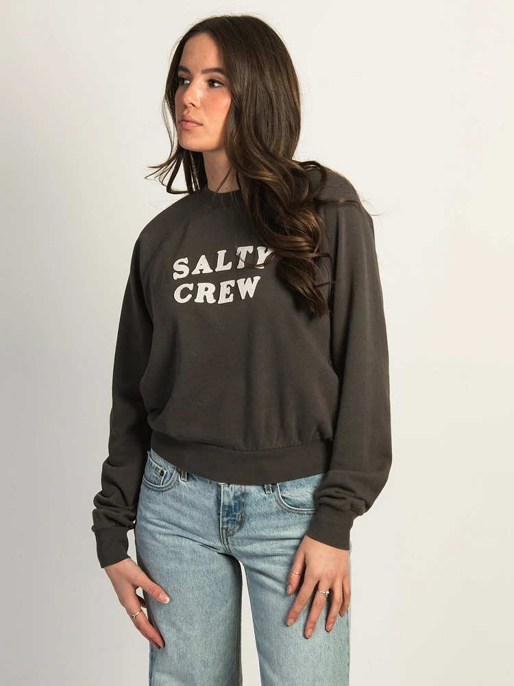 SALTY CREW FIRST MATE APPLIQUE CREWNECK