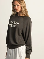SALTY CREW FIRST MATE APPLIQUE CREWNECK