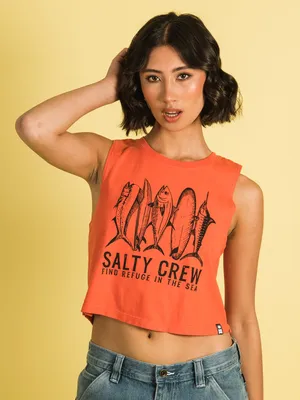 SALTY CREW LINE UP CROPPED TANK