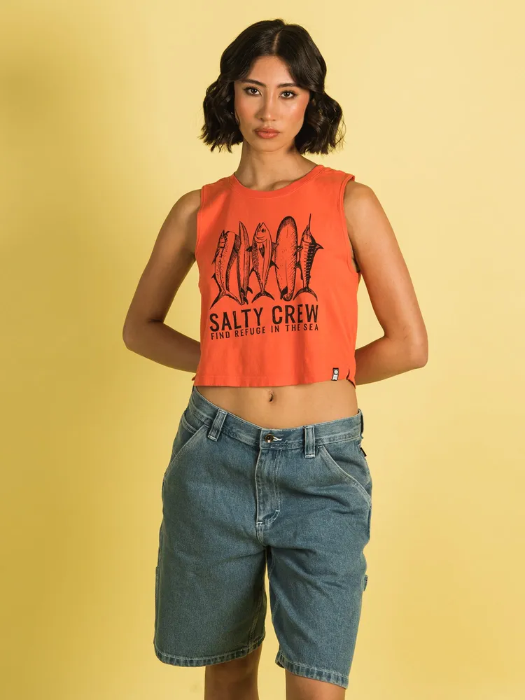 SALTY CREW LINE UP CROPPED TANK