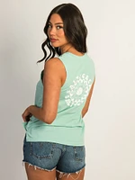 SALTY CREW FLOWER POWER MUSCLE TANK TOP