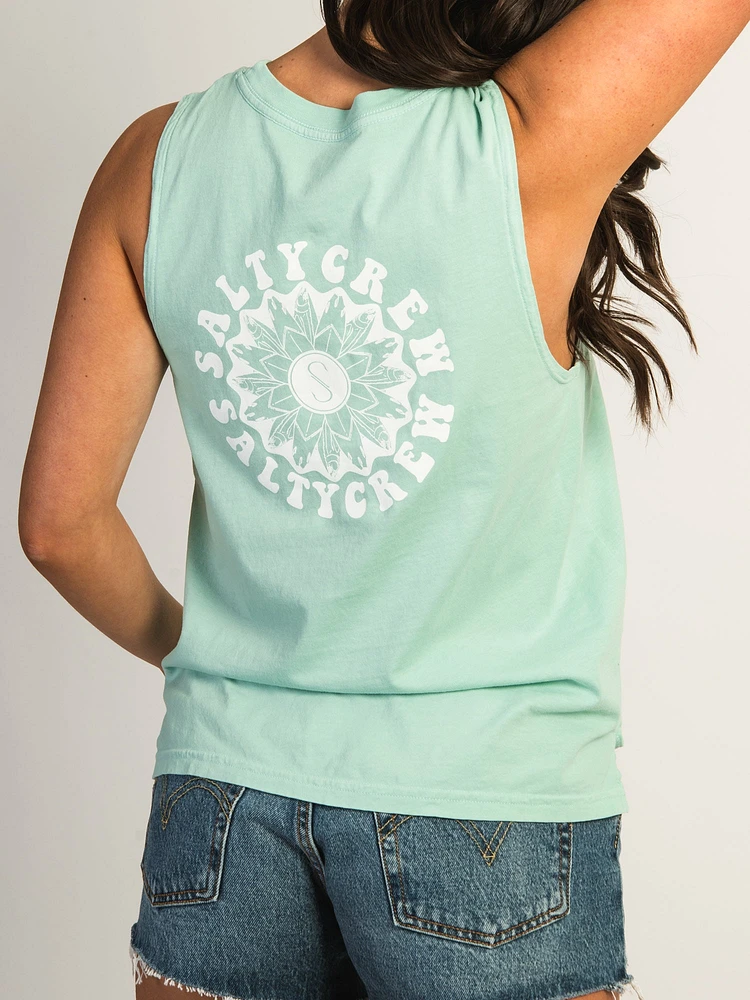 SALTY CREW FLOWER POWER MUSCLE TANK TOP