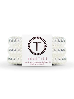 TELETIES HAIR TIE LARGE - CRYSTAL CLEAR - CLEARANCE