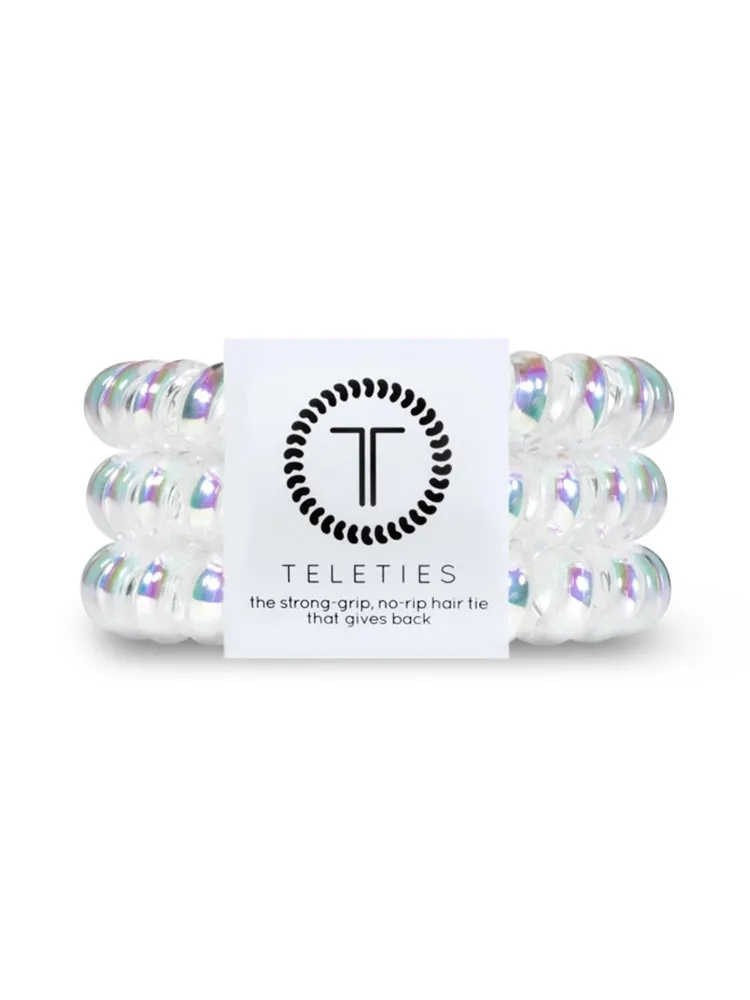 TELETIES HAIR TIE LARGE - PEPPERMINT