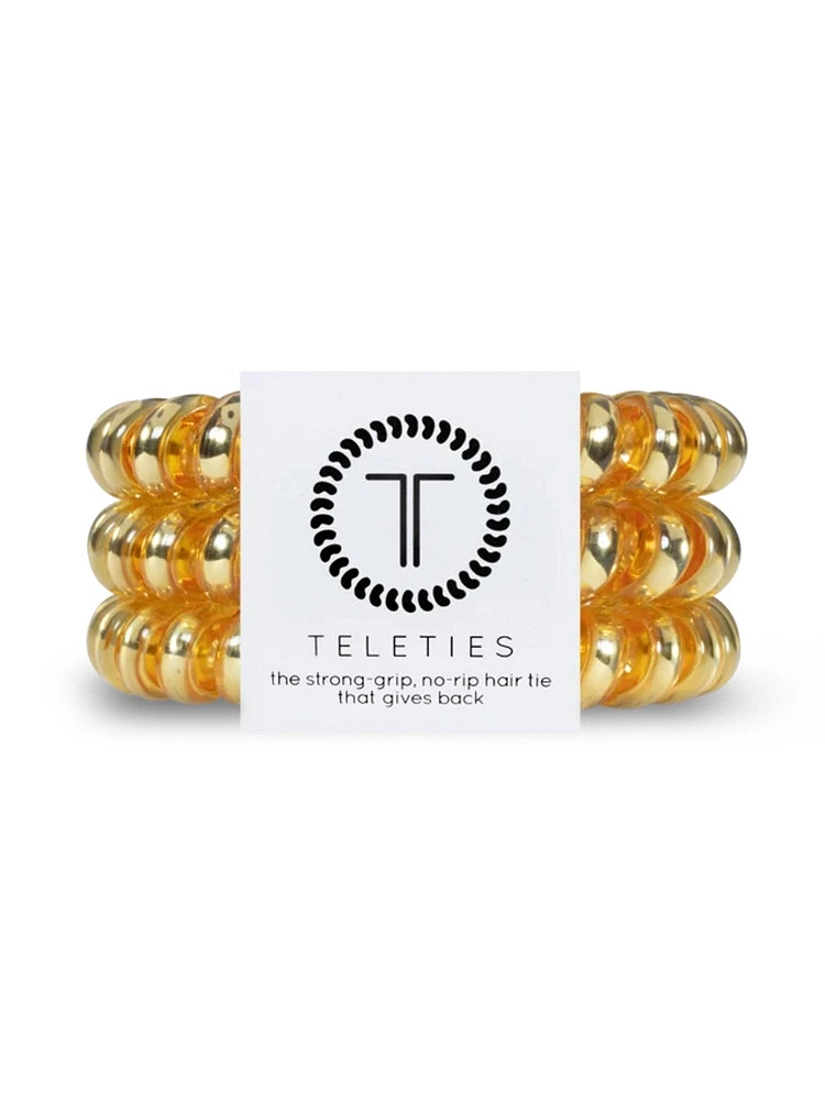 TELETIES HAIR TIE LARGE - GOLD - CLEARANCE