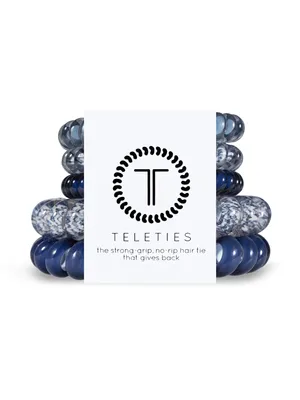 TELETIES HAIR TIE 5PK BLUESTONE - DESTOCKAGE