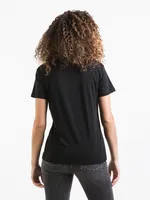 TENTREE FLORAL EMBROIDERED LOGO T-SHIRT - CLEARANCE