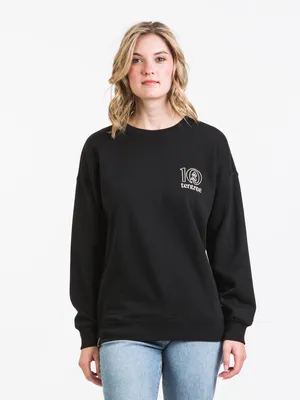 TENTREE EMBROIDERED LOGO OUTLINE OVERSIZED CREWNECK SWEATER