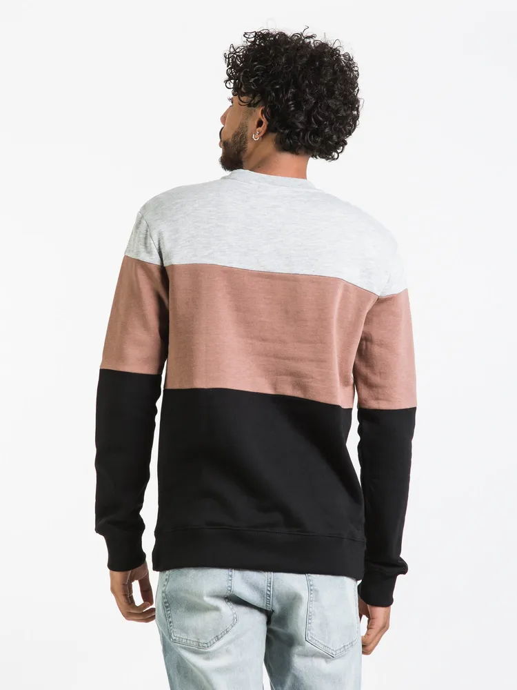 TENTREE TREE FLEECE BLOCKED CLASSIC CREWNECK SWEATER - CLEARANCE