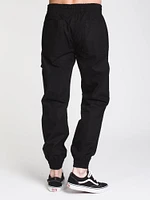 MENS RIPSTOP CARGO JOGGER - BLACK CLEARANCE