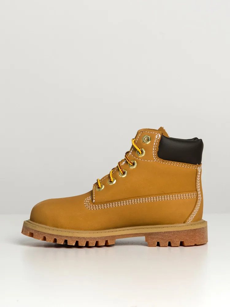 KIDS TIMBERLAND TODDLER 6" PREM WP BOOT - WHEAT NBCK CLEARANCE