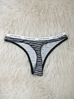 WOMENS LOGO BAND THONG - NAVY CLEARANCE