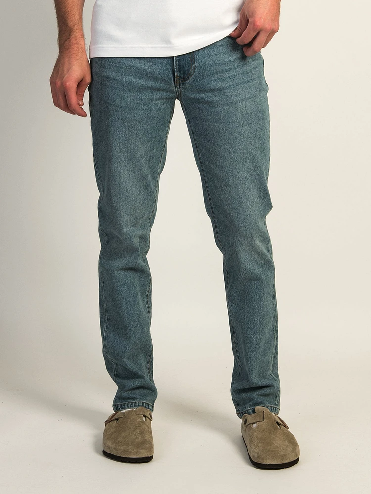 TAINTED SLIM FIT DENIM JEANS - MID WASH