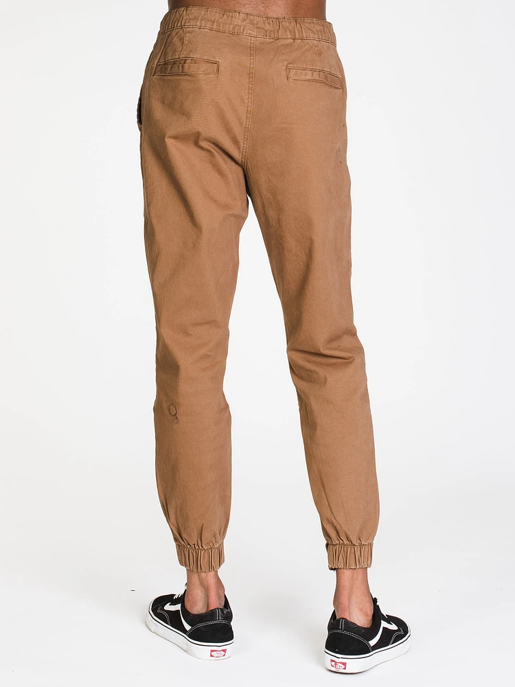 MENS CROCKETT RUGBY JOGGER - FLAX CLEARANCE