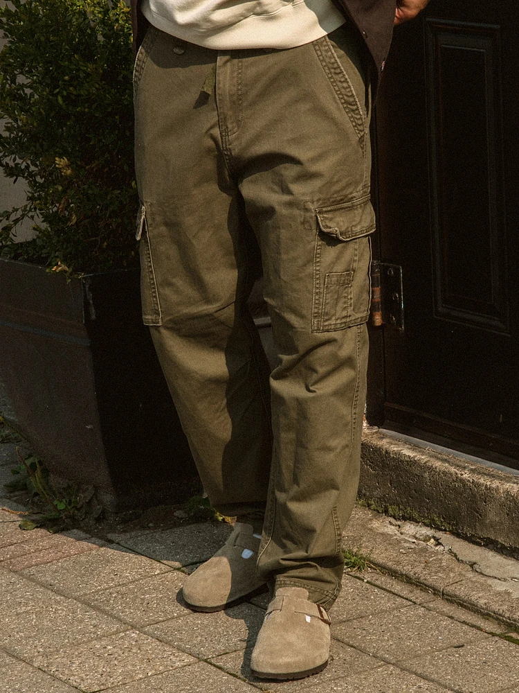 PANTALON UTILITAIRE CARGO TAINTED 90's - OLIVE