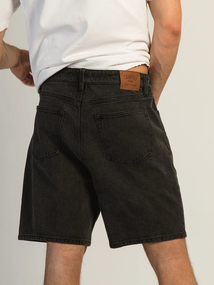 SHORT EN DENIM TEINTÉ - LAVAGE NOIR