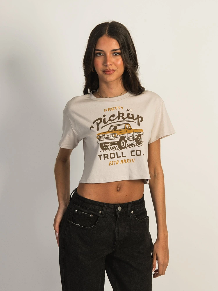 TROLL CO. PRETTY AS A PICKUP CROP TOP