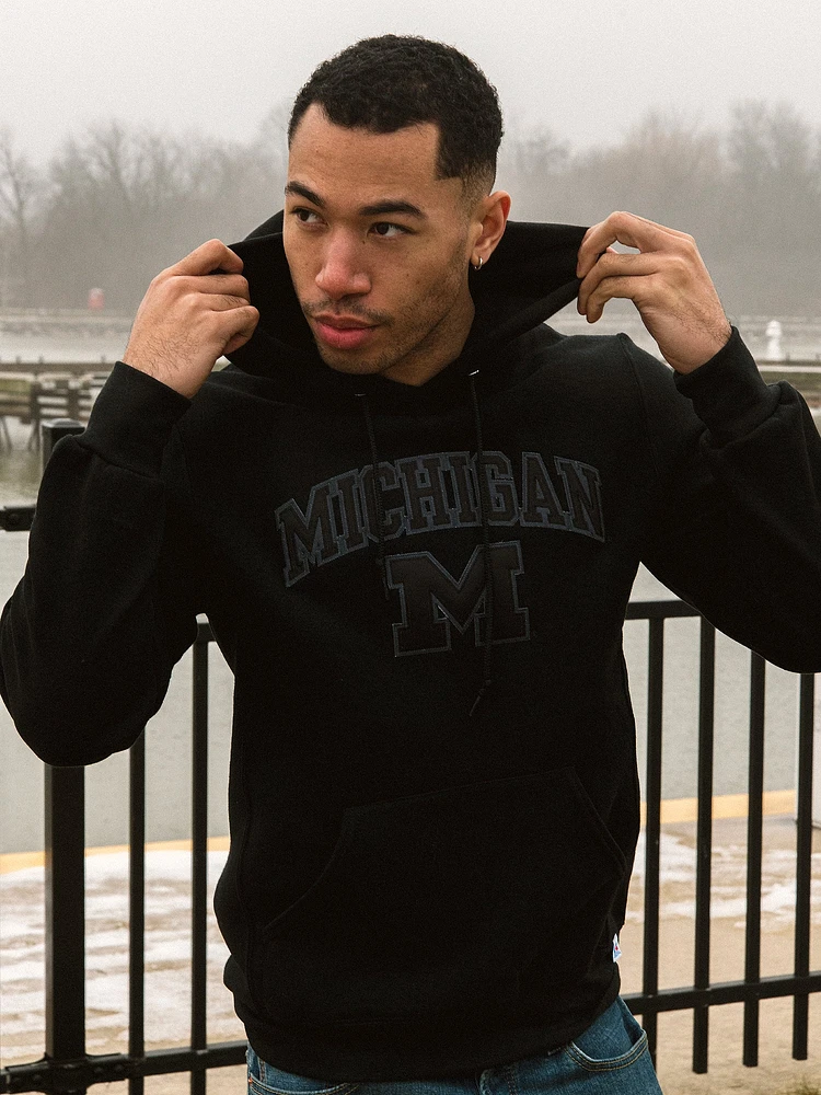 NCAA MICHIGAN TONAL PULLOVER HOODIE