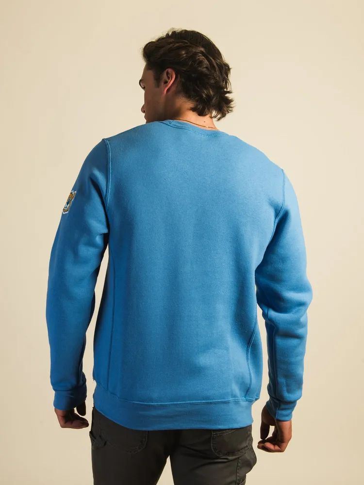 RUSSELL UCLA SLEEVE EMBROIDERED CREW