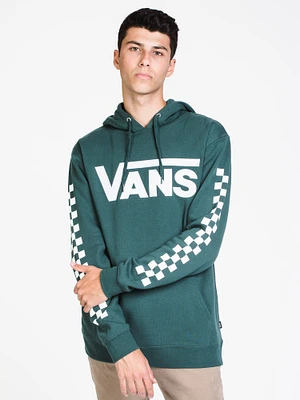 MENS VANS APPLQ PULLOVER HOODIE- GRN/WHT - CLEARANCE